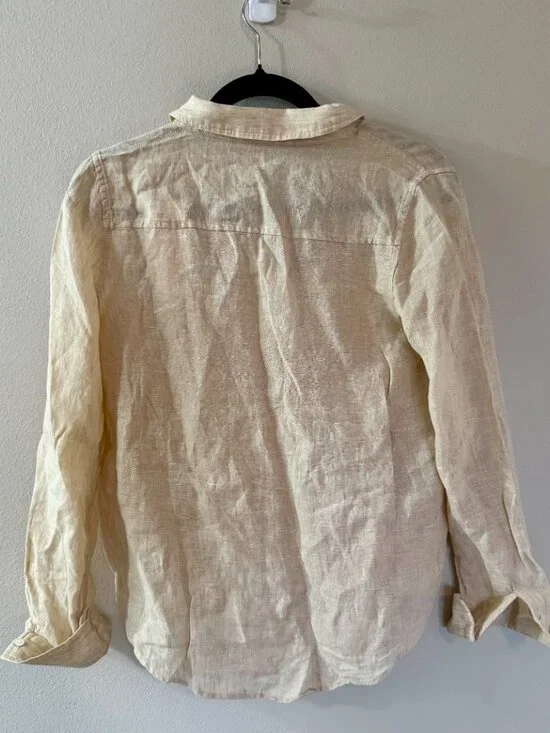 NWT! Lilly Pulitzer Sea View Button Down, Sand Bar X Resort White, Size XS - Picture 8 of 9